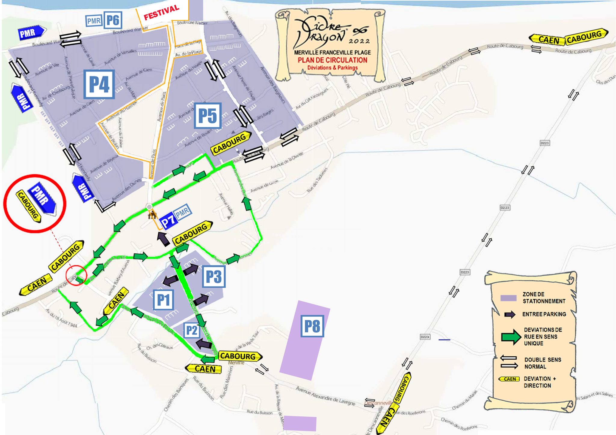 Plan de circulation du festival — vue 2